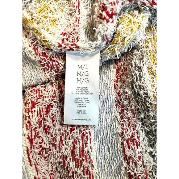 Cabi Love Carol Shawl Size M/L Knit Cardigan Fringe Geometric Poncho Tassel Boho - Picture 8 of 10